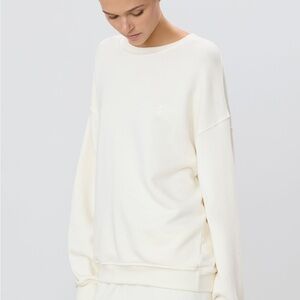 New | Eterne | Oversized Crewneck Sweatshirt | Cream | sz S